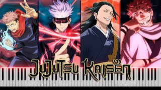 JUJUTSU KAISEN All Openings 14 on Piano FREE MIDI [upl. by Onimod]