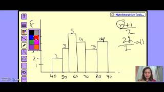 MedianHistogramEx13b Q2Statistical averages [upl. by Aicinad]