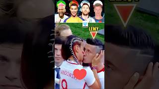 Beautiful Kiss Moments Challenge😘 Ronaldo vs Messi vs Neymar vs Lewandowski [upl. by Roee729]