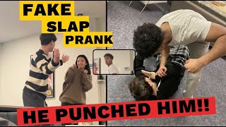 Slapping His Girlfriend In Front Of her Best Friend Prank GONE WRONG [upl. by Neelrak]