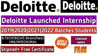 Deloitte Internship 2021Deloitte Summer Internship IndiaDeloitte Analyst Internship Internships [upl. by Shabbir]