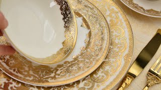 Best Quality bone china dinner sets Factory  KAROSA [upl. by Aerdnahc33]