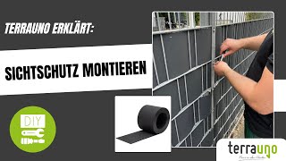 Doppelstabmattenzaun Sichtschutzstreifen montieren [upl. by Naerda]