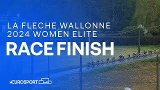 SURREAL MOMENT 😍  2024 La Flèche Wallonne Women Elite Race Finish  Eurosport Cycling [upl. by Serena]