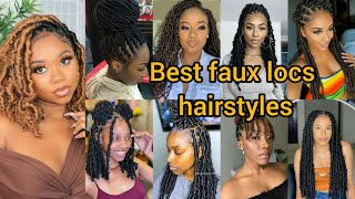 Classic faux locs hairstyles 2025  Dreadlocks styles for black women  Locs hairstyles [upl. by Herold]