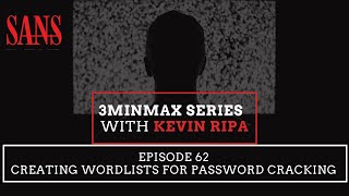 Episode 62 Creating wordlists for password cracking [upl. by Zerat626]