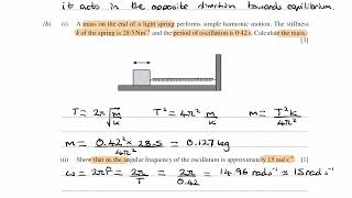 Oscillation Exam Questions  A Level Physics AQA Edexcel level 2 [upl. by Dulce885]