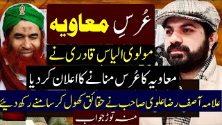 Urs E Muawiya Allama Asif Raza Alvi Best Reply to Ilyas Qadri  Allama Asif Raza Alvi 2024 [upl. by Ekusoyr]