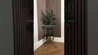 Quick DIY wood panelling transformation IG athomewithhandiy wallpaneling interiordesign [upl. by Drusy]