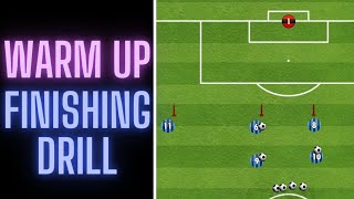 Pre Game Finishing Drill  FootballSoccer Warm Up [upl. by Anuahsal628]