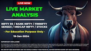 🔴 19 Jan 2024  Live Trading Today in Nifty 50 amp Bank Nifty  TheTradeBullOfficial [upl. by Eustache]