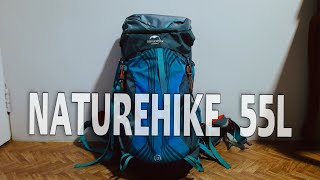 Review Produk Backpack Naturehike 55L Indonesia [upl. by Moulden598]