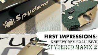 Knifeworks Exclusive Spyderco Manix 2  Forest Green G10  CTS204P [upl. by Calabresi]