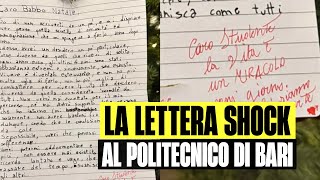 quotCARO BABBO NATALE NON HO PIÙ VOGLIA DI VIVEREquot LA LETTERA DI UNO STUDENTE DI BARI ALLARMA TUTTI [upl. by Rosmunda]