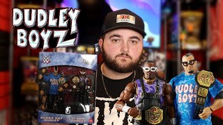 WWE MATTEL CREATION ELITE DUDLEY BOYZ 2PACK ACTION FIGURE UNBOXING [upl. by Cahan419]