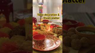 Table Decoration ampDiwali Platter diwali decoration festival decorationideas youtubeshorts [upl. by Ecinuahs]