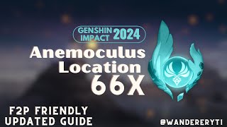 All 66 Anemoculus Locations  Genshin Impact  UPDATED Best Routes Revealed 2024 Edition [upl. by Iggie]