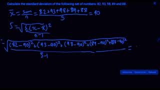 calculation of standard deviation [upl. by Ilan]