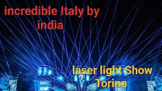 laser light show  laser light show in Torino Italy new Yearrr [upl. by Nitsreik]