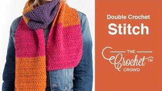 BEGINNER Double Crochet Stitch DC [upl. by Corene]