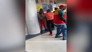 CPS high school security guard violently scuffles with student Video [upl. by Merc]