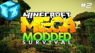 Minecraft Super mega modded survival Ep 2  THE KING [upl. by Ahsiat822]