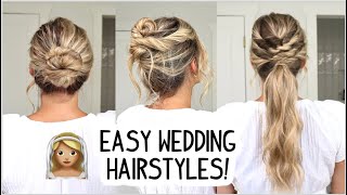 3 Easy Bridesmaids Hairstyles Wedding Hair Short Medium amp Long Hair [upl. by Koblick]