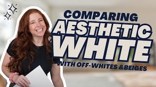 Comparing AESTHETIC WHITE to Similar Paint Colors [upl. by Nylsirhc]