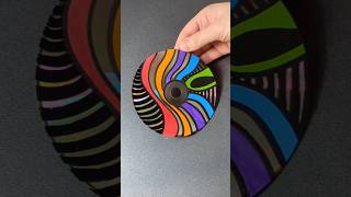 Abstract on CD Disc 💿🔥🔥 disc picture art satisfying abstract colors shortvideo shorts [upl. by Konstance]