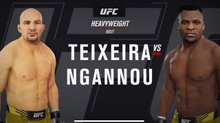 Glover Teixeira vs Francis Ngannou Ufc 4 [upl. by Reffinnej]