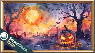 Halloween TV Art  Halloween Party Ambience  Halloween Frame TV Screensaver  Holiday TV Art [upl. by Terbecki]