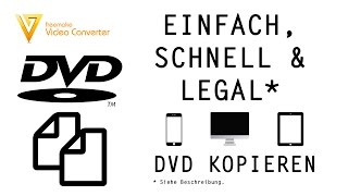 DVD auf PC kopieren auch iPhoneiPadHandy Kopierschutz Umgehen Legal Kostenlos [upl. by Anoek]