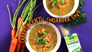 Carrot Lentil amp Coriander Soup [upl. by Aeriel654]