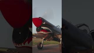 Sound on P40 V12 Allison engine start 🤌 warbirds aviation pilotstuff [upl. by Chappie]