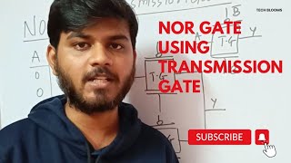 Implementation of NOR Gate using transmission gate dsd vlsitips digitalelectronics transmission [upl. by Eimmas11]