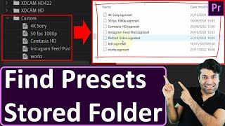 Where Does Premiere Pro Store Sequence Presets [upl. by Ettenel]