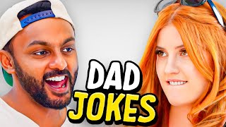 Dad Jokes  Dont laugh Challenge  Sath vs Ginger  Raise Your Spirits [upl. by Amairam]