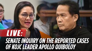 LIVE Senate resumes inquiry into the reported cases of KOJC leader Apollo Quiboloy  October 23 [upl. by Janeva]