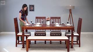 6 Seater Dining Table Set – Buy Best 6 Seater Dining Set Online  Wooden Street [upl. by Shimkus]