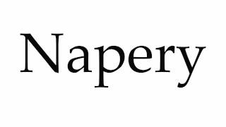 How to Pronounce Napery [upl. by Sivrahc]