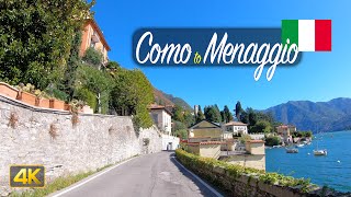 Lake Como Italy 🇮🇹 Driving from Como to Menaggio Italy in 4K [upl. by Isborne]