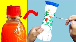 💙 Como Hacer Floreros Con Botellas de Plástico Paso a Paso  Vases With Plastic Bottles Step by Step [upl. by Aniraz]