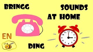 Sounds at home for kids babies First words for toddlers to read Onomatopoeia for kids [upl. by Oirretno]