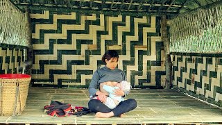 Heprocess of building a bamboo house and completing it  single mother [upl. by Netsrik]