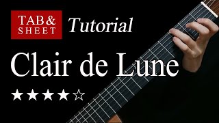 Clair de Lune  Guitar Lesson  TAB [upl. by Nospmoht]