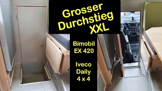 08 Bimobil EX 420  Durchstieg Wohnkabine zum Fahrerhaus XXL [upl. by Eylsel523]