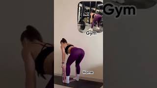 Home workout VS Gym workout gym fitness homeworkout [upl. by Janean666]