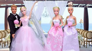 Barbie Doll Wedding Routine with Bridesmaids I PLAY DOLLS [upl. by Aleb343]