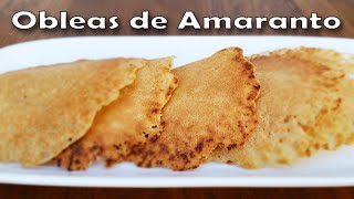 Receta de Como Hacer Obleas de Amaranto  Amaranth Wafers Recipe [upl. by Fang]