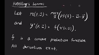 Hotelling’s Lemma [upl. by Jermain]